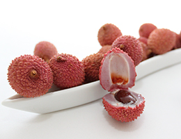 Lychees in a row