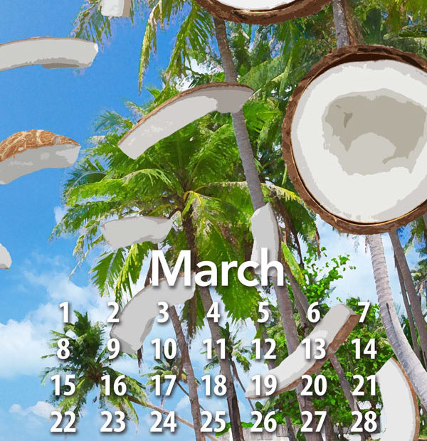 Free Tropical Fruit calendar